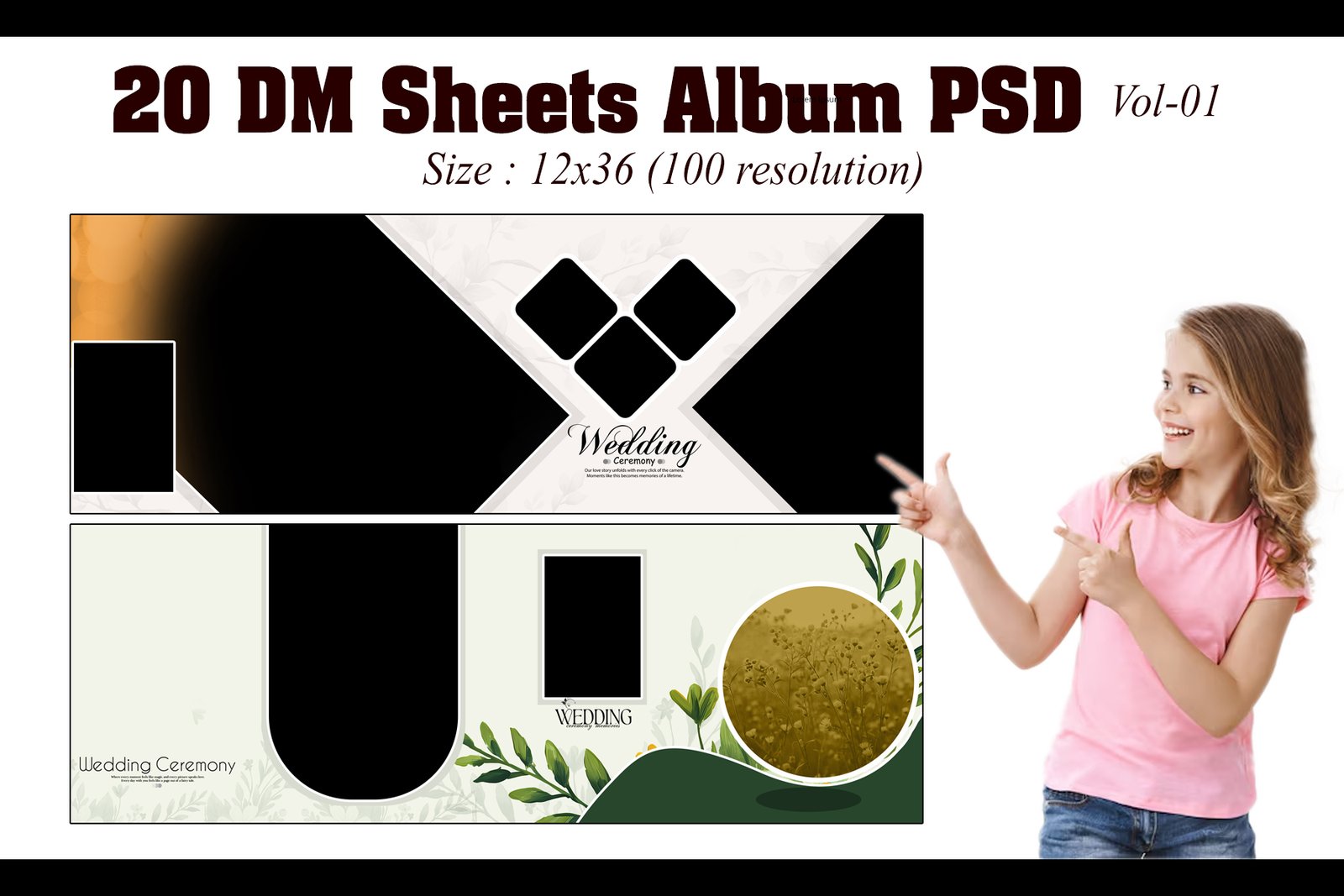 20 DM Sheets 12X36 Bride & Groom
