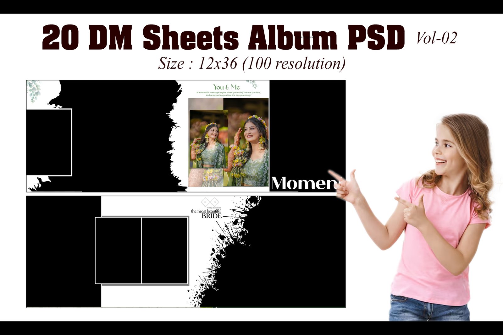 20 DM Sheets 12X36 Bride & Groom VOl-02