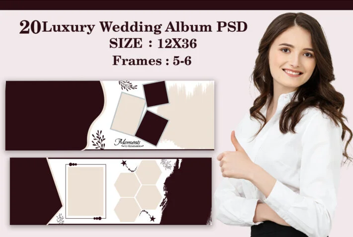 20 Sheet 12X36 Luxury Wedding PSD