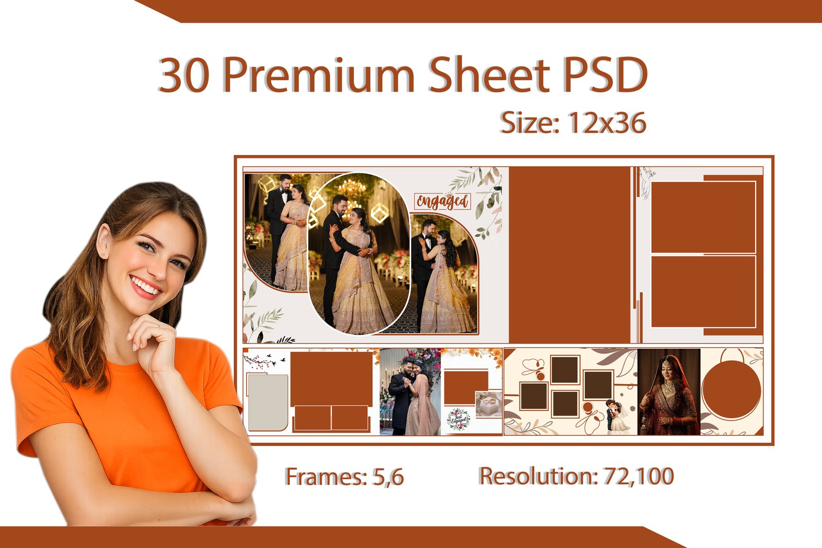30 Sheet 12x36 Premium PSD